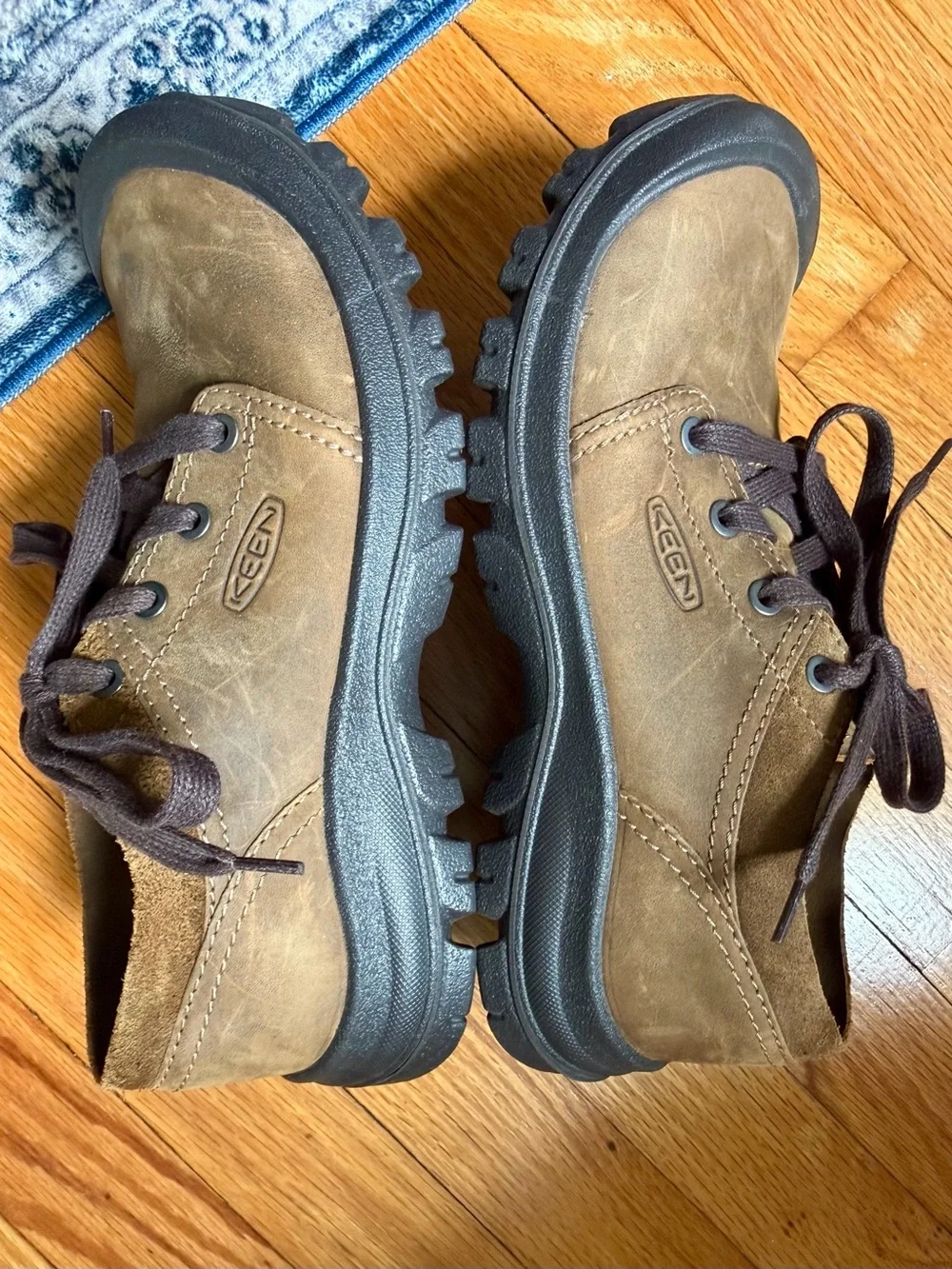 KEEN Men's Grayson Oxford Brown Leather Comfort Shoes Size 7